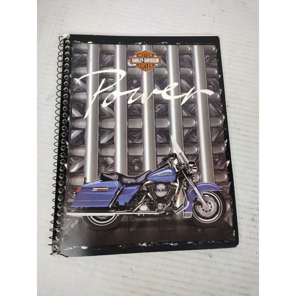 VTG 90'S Y2K Mead Portfolio HARLEY DAVIDSON NOTEBOOK Motorcycle H-D SET OF 4 USA